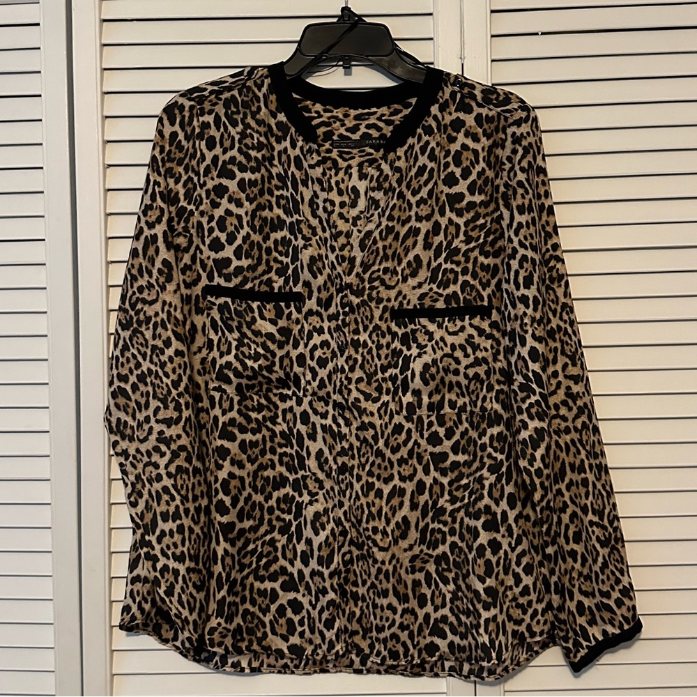 Zara Leopard Top